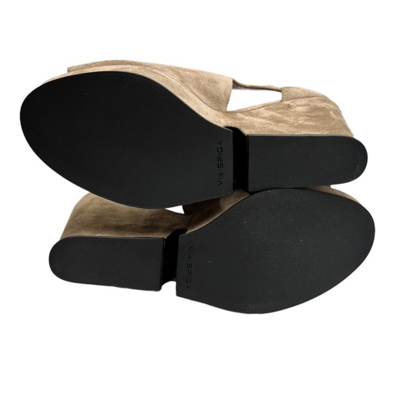 VIA SPIGA Fawn Suede Peep Toe Platform 7.5 - Picture 5 of 9